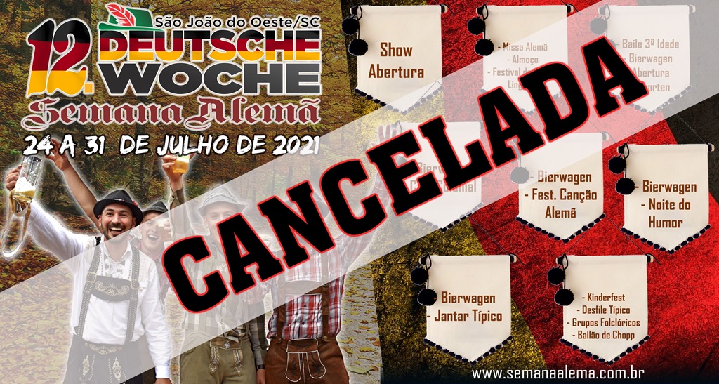 Comissão oficializa cancelamento da edição de 2021 da Deutsche Woche