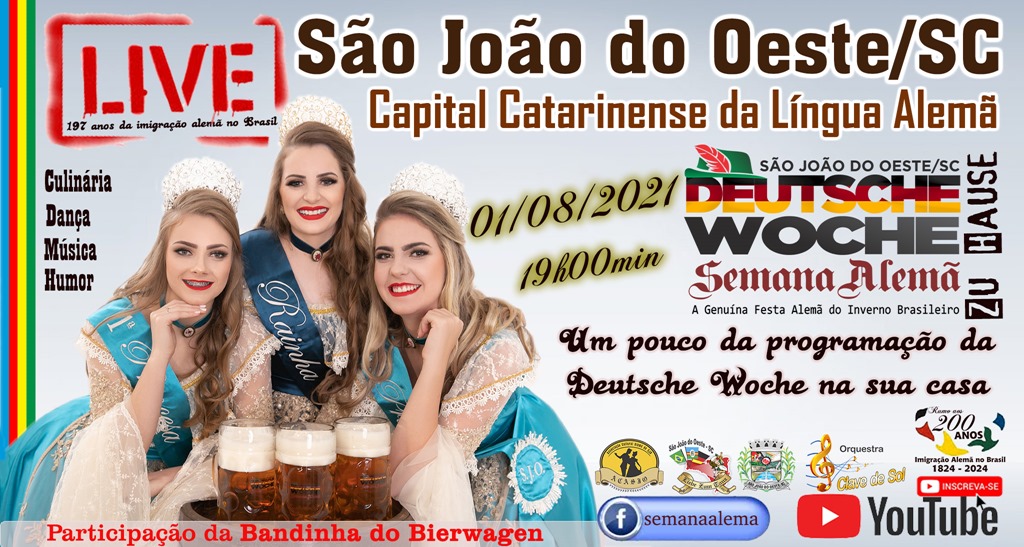Julho terá programações alusivas a Deutsche Woche e Imigração Alemã no Brasil